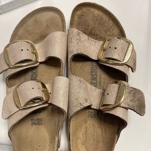 Arizona Big Buckle Gold Birkenstocks